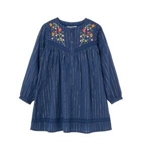 Peek Blue Floral Embroidered Dress